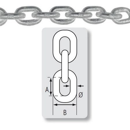 Łańcuch Ze Stali Ocynkowanej Plastimo Skalibrowana Grade 40