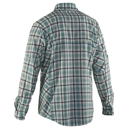 LANGÆRMET HERRESKJORTE GRUNDÉNS FLY BRIDGE LONG SLEEVE DUSTY - TURKIS