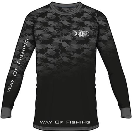 Langærmet T-Shirt Til Herre W.O.F. Uv Thon - Sort