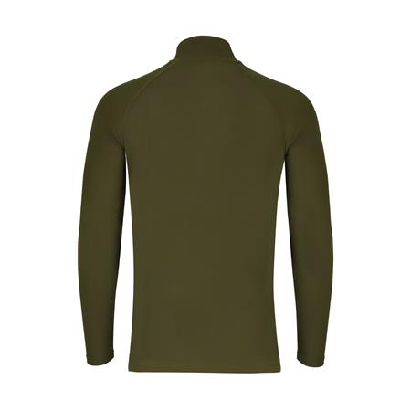LANGÆRMET T-SHIRT TIL MÆND KORDA KOOL UPF ZIP JERSEY - MØRK OLIVEN