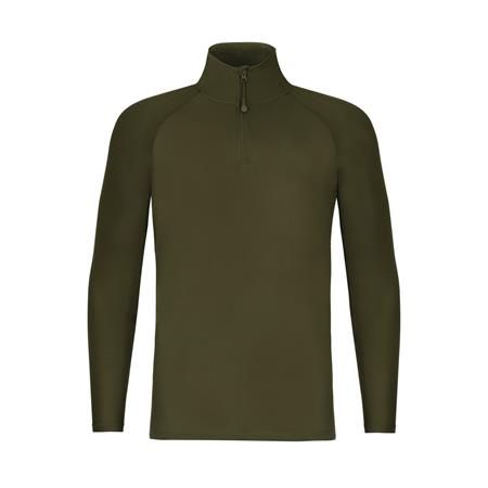 Langærmet T-Shirt Til Mænd Korda Kool Upf Zip Jersey - Mørk Oliven
