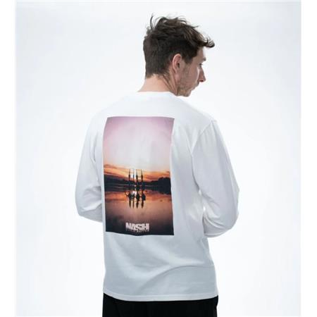 LANGARM T-SHIRT FÜR HERREN NASH MAKE IT HAPPEN SUNSET LONG SLEEVE - ECRU