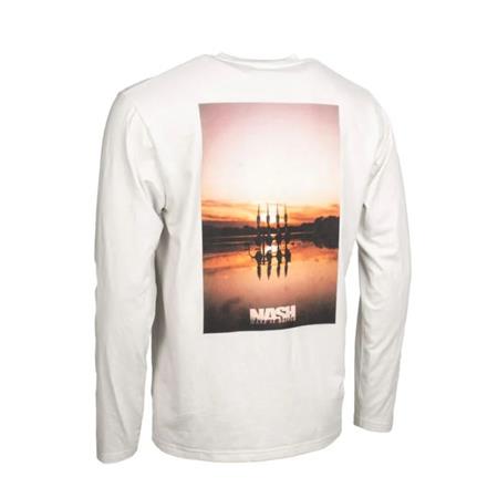 LANGARM T-SHIRT FÜR HERREN NASH MAKE IT HAPPEN SUNSET LONG SLEEVE - ECRU