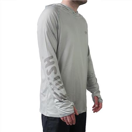 Långärmad Herr-T-Shirt Fiiish Långärmad Huva Med Uv-Skydd - Olivgrön