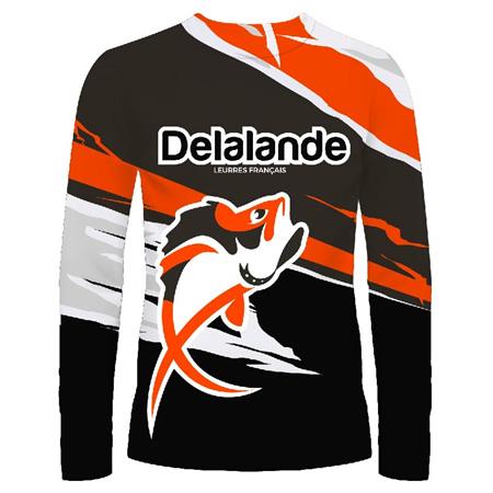 Langärmeliges Herren-T-Shirt Delalande Flexair - Schwarz/Orange