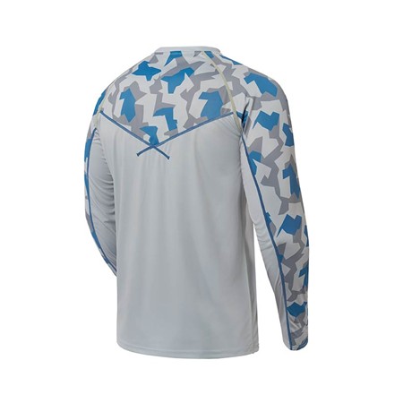 LANGÄRMELIGES HERREN-T-SHIRT FINNTRAIL ANTI UV WAVE - GRAU