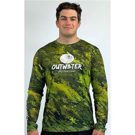 Langärmeliges T-Shirt Outwater Spreks - Grüner Wald