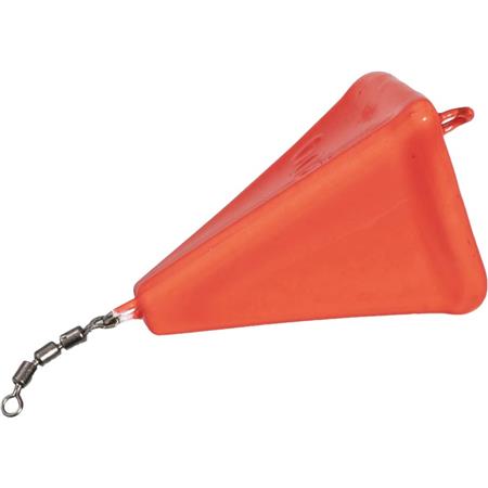 Lead Sinker Zebco Flatty Scratcher Lead - Fluorescent Red