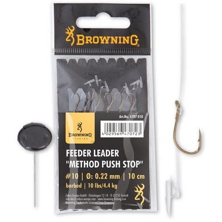 Leader Browning Feeder Method Push Stop With Hook - Pack Of 6