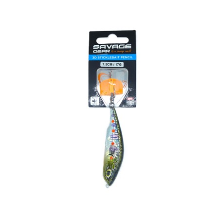 Leurre Coulant Savage Gear 3D Sticklebait Pencil Sinking - 7.5Cm - Brown Trout Smolt