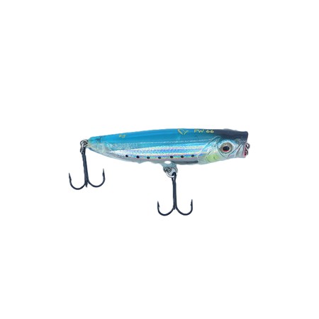 Leurre De Surface Savage Gear 3D Minnow Pop Walker - 6.5Cm - Blue Silver