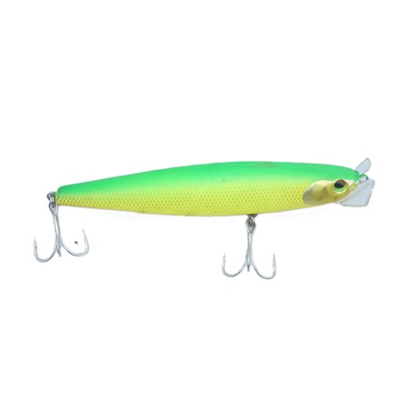 Leurre De Surface Trefle Creation Divola 110 F - 11 Cm - White Pearl Chartreuse