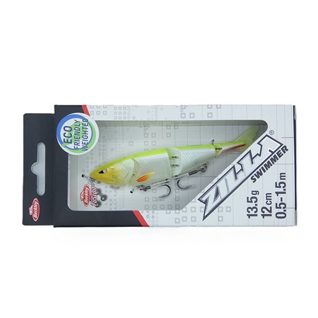 Leurre Flottant Berkley Zilla Swimmer 120 - 12Cm - White Chartreuse