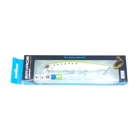 Leurre Flottant Savage Gear Sea Bass Minnow - 12Cm - Lemon Sardine