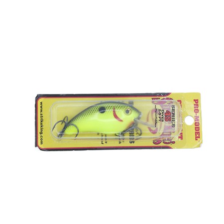 Leurre Flottant Strike King Pro Model Series 4S - 11Cm - Black Back Chartreuse