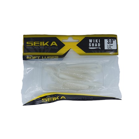 Leurre Souple 3” Seika Predator Fishing Wiki Shad - White Ghost