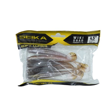 Leurre Souple 4.5” Seika Predator Fishing Wiki Shad - Green Rose