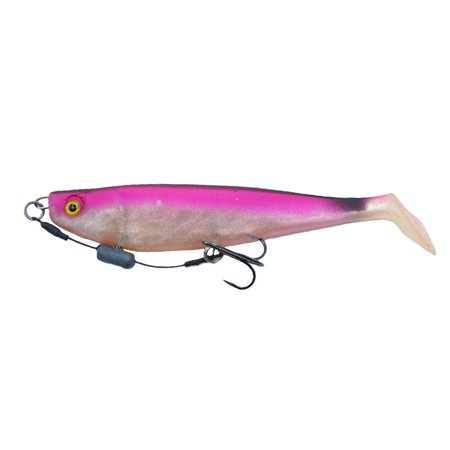 Leurre Souple Armé Delalande Shad Gt - 15Cm - Natural Blanc Pink / Plomb 6G