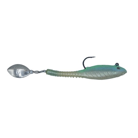Leurre Souple Arme Gunki Vmax Grubby Flash 90 - 9Cm - Grey Shiner Blue Flake
