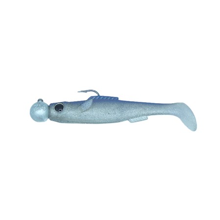Leurre Souple Armé Hyperlastics Minwaow 4' Round Jighead - 10Cm - 14G - Dorado Herring