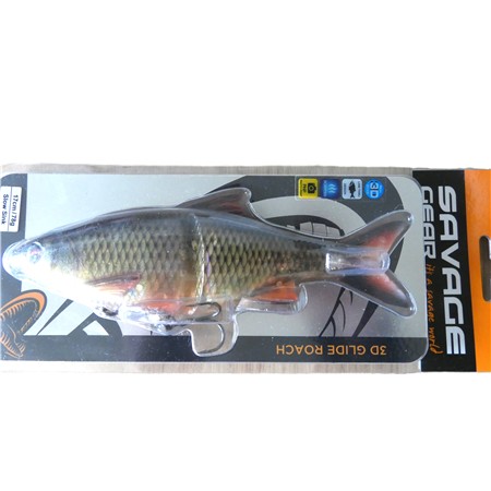 Leurre Souple Armé Savage Gear 3D Line Thru Glide Roach - 17Cm - Clear Rudd