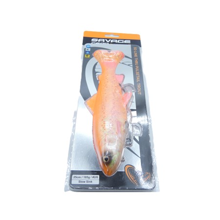 Leurre Souple Armé Savage Gear 3D Line Thru Pulsetail Trout - 25Cm - Clear Golden Albino