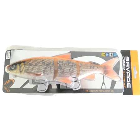 Leurre Souple Armé Savage Gear 3D Line Thru Whitefish - 27Cm - Golden Albino