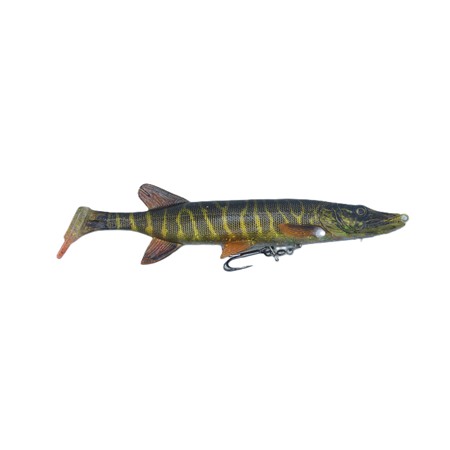 Leurre Souple Armé Savage Gear 3D Pike Shad - 20Cm - Fire Pike