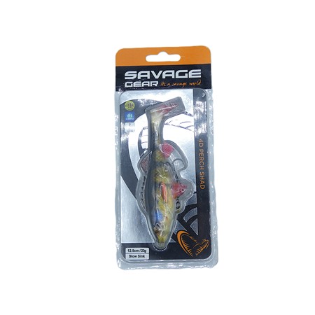Leurre Souple Arme Savage Gear 4D Perch Shad - 12.5Cm - Perch