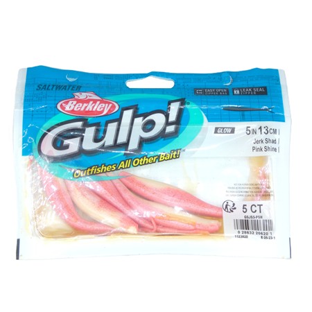 Leurre Souple Berkley Gulp! Saltwater Jerk Shad - 12.5Cm - Pink Shine - Par 5