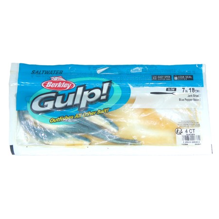 Leurre Souple Berkley Gulp! Saltwater Jerk Shad - 17.5Cm - Blue Pepper Neon - Par 4