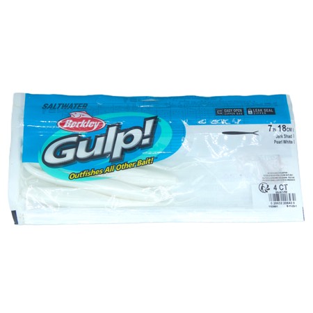 Leurre Souple Berkley Gulp! Saltwater Jerk Shad - 17.5Cm - Pearl White - Par 4