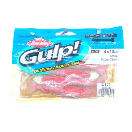 Leurre Souple Berkley Gulp! Shrimp - 10Cm - Nuclear Chicken - Par 4