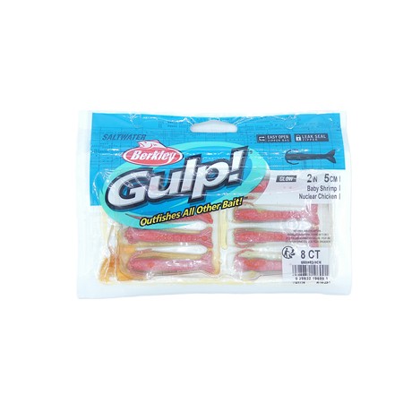 Leurre Souple Berkley Gulp! Shrimp - 5Cm - Nuclear Chicken - Par 8