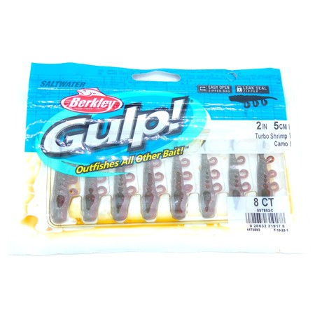 Leurre Souple Berkley Gulp! Turbo Shrimp - 5Cm - Pepper Prawn - Par 8