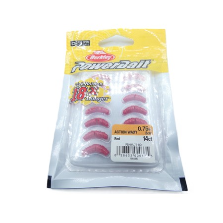 Leurre Souple Berkley Powerbait Action Waxies - 2Cm - Red - Par 14
