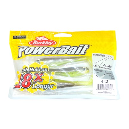 Leurre Souple Berkley Powerbait Hollow Belly - 10Cm - Brown Chartreuse - Par 3