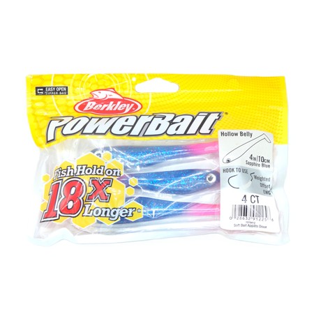 Leurre Souple Berkley Powerbait Hollow Belly - 10Cm - Sapphire Blue - Par 3