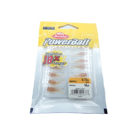 Leurre Souple Berkley Powerbait Mayfly - 2Cm - Natural - Par 14