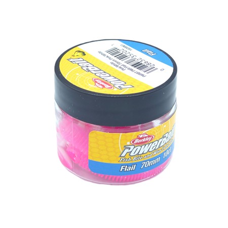 Leurre Souple Berkley Powerbait Power Flail - 7Cm - Pink-White - Par 10