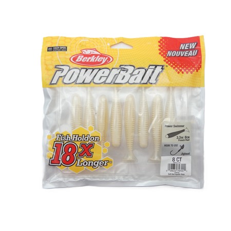 Leurre Souple Berkley Powerbait Power Swimmer - 8Cm - French Pearl - Par 8