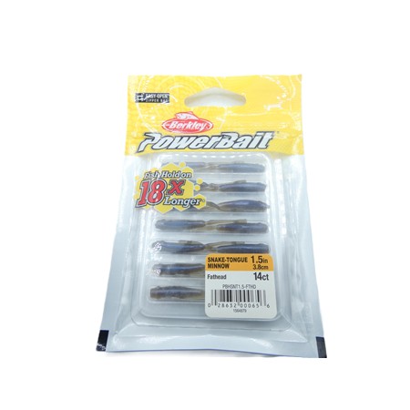Leurre Souple Berkley Powerbait Snake-Tongue Minnow - 4Cm - Fathead - Par 14