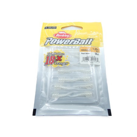 Leurre Souple Berkley Powerbait Swordtail - 3Cm - Pearl White - Par 14