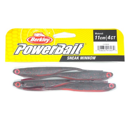 Leurre Souple Berkley Sneakminnow - 11Cm - Motoroil - Par 4