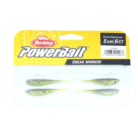 Leurre Souple Berkley Sneakminnow - 5Cm - Brown Chartreuse - Par 4