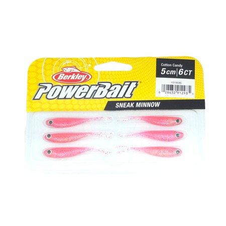 Leurre Souple Berkley Sneakminnow - 5Cm - Cotton Candy - Par 6