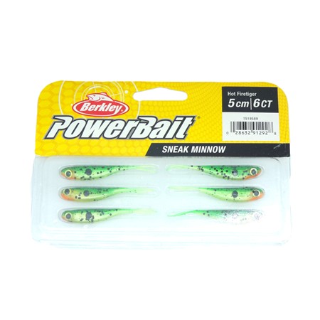Leurre Souple Berkley Sneakminnow - 5Cm - Hot Fire Tiger - Par 6