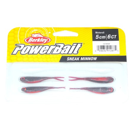 Leurre Souple Berkley Sneakminnow - 5Cm - Motoroil - Par 4