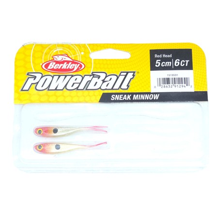 Leurre Souple Berkley Sneakminnow - 5Cm - Red Head - Par 2