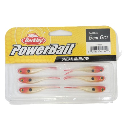 Leurre Souple Berkley Sneakminnow - 5Cm - Red Head - Par 6